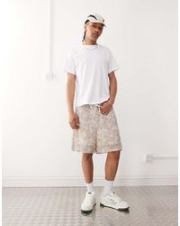 ASOS - Pantaloncini Oversize Con Stampa Di Fogliame - Lyst