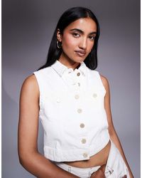 Abrand Jeans - Day Tripper Button Front Denim Vest - Lyst