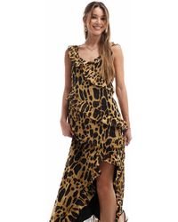 Vero Moda - Robe longue volantée en mousseline - Lyst