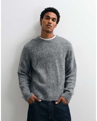 ASOS - Oversized Knitted Mohair Sweater - Lyst