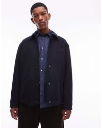 DOUBLE A by WOOD WOOD - Otis Wool-Mix Button Up Short Coat - Lyst