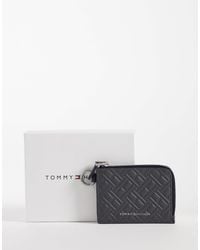 Tommy Hilfiger - Embossed Flag Logo Zip Cardholder - Lyst