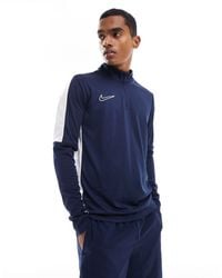 Nike Football Academy Drill Top in Blue for Men