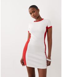 ASOS - T-Shirt Panel Detail Mini Dress - Lyst