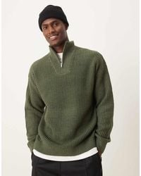 New Look - 1/4 Zip Fisherman Jumper - Lyst