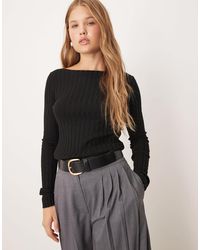 Mango - – gerippter, leichter pullover - Lyst