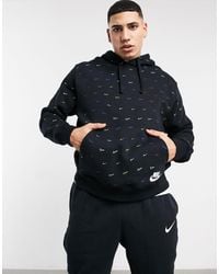 nike all over print seashell hoodie