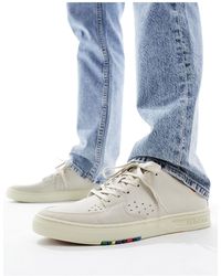 PS by Paul Smith - Cosmo Perforated Red Spoiler Leather Sneakers - Lyst