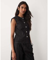 Barbour - Myra Co-ord Relaxed Overdyed Denim Sleeveless Denim Shirt - Lyst