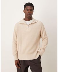 SELECTED - Pull à col zippé - crème - Lyst