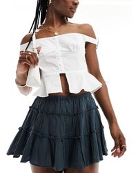 Pull&Bear - Tiered Mini Rara Skirt - Lyst