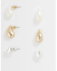 Accessorize - 3 Pack Mini Teardrop Earrings - Lyst