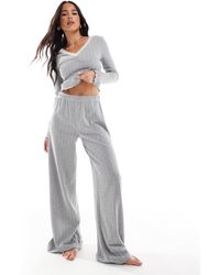 Miss Selfridge - – hose aus pointelle mit weitem bein, kombiteil - Lyst