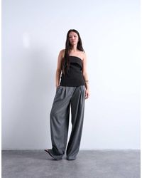 TOPSHOP - Fold-over Longline Bandeau Top - Lyst