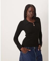 Mango - Polo Top With Flared Sleeves - Lyst