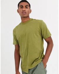ASOS Relaxed Longline T-shirt With Stepped Hem - Green