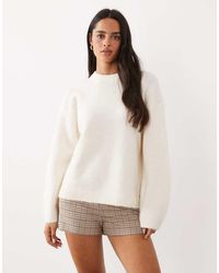 Gina Tricot - Crew Neck Knitted Wool Alpaca Jumper - Lyst