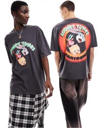 ASOS - Unisex Oversized Licensed Tee With Looney Tunes Back Print - Lyst