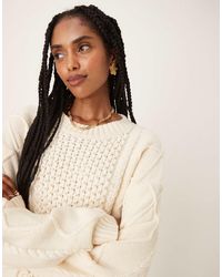 Glamorous - Pull oversize en maille torsadée - cassé - Lyst