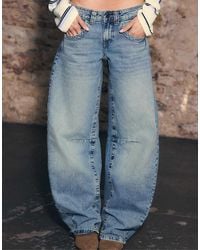 Stradivarius - Low-Rise Balloon Jeans - Lyst