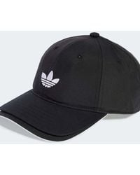 adidas Originals - Gorra Negra Y Blanca Con Visera Doble De -Negro - Lyst