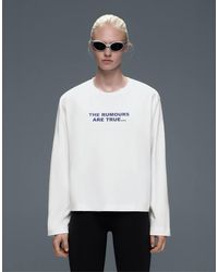 Oysho - 100% Cotton Long-Sleeved T-Shirt With Text - Lyst