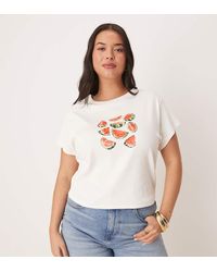 ASOS - Asos Design Curve Baby Tee With Watermelon Fruit Graphic - Lyst