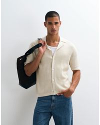 SELECTED - Light Knit Button Shirt - Lyst