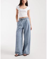 Vero Moda - Valeria Mid Rise Wide Leg Pull On Jeans - Lyst