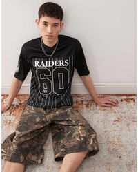 KTZ - Top A Rayas Con Estampado Deportivo De Los Las Vegas Raiders De - Lyst