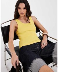 ASOS - Thick Binding Rib Scoop Neck Singlet - Lyst