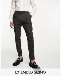 ASOS - Wedding Super Skinny Wool Mix Puppytooth Suit Trousers - Lyst