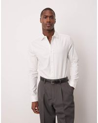 ASOS - Easy Iron Slim Shirt With Cutaway Collar - Lyst