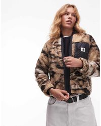 Carhartt - Chaqueta Con Estampado De Camuflaje Moteado Y Forro De Borreguito Janet De - Lyst