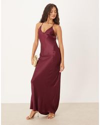 ASOS - Satin Seam Detail Maxi Dress - Lyst