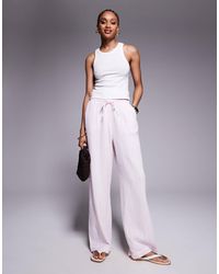 Vero Moda - Cotton Wide Leg Trousers - Lyst