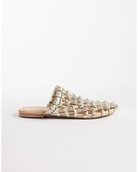 Bronx - Ann-aya Woven Flat Mules - Lyst