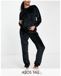 ASOS - Asos Design Tall Lounge Super Soft Fleece Sweat & jogger Set - Lyst