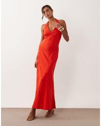 ASOS - Broderie Halter Midi Dress - Lyst