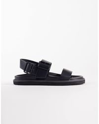 ASOS - Three Strap Sandals With Buckles - Lyst