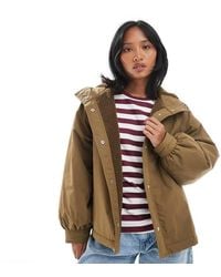 ASOS - Asos Design Petite Oversized Fleece Lined Raincoat - Lyst