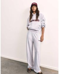 Pull&Bear - Graphic Wide-Leg Joggers - Lyst
