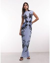 AFRM - Mylo Mesh Crew Neck Cap Sleeve Maxi Dress - Lyst