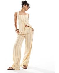 Mango - Pastel Stripe Straight Leg Trousers Co-ord - Lyst