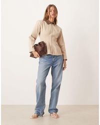 ASOS - Denim Cinched Barn Jacket - Lyst
