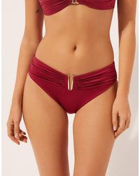 Calzedonia - Shiny Satin High-Waisted Bikini Bottoms - Lyst