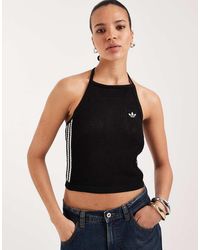 adidas Originals - Crochet Halterneck Top - Lyst