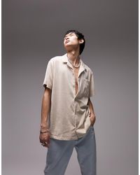 TOPMAN - – oversize-hemd aus frottee - Lyst