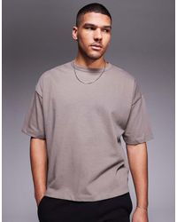 ASOS - Oversized Recht T-Shirt Van 240 G/M² Zware Stof - Lyst