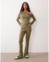 ASOS - – weiche hose aus angerautem rippstrick - Lyst